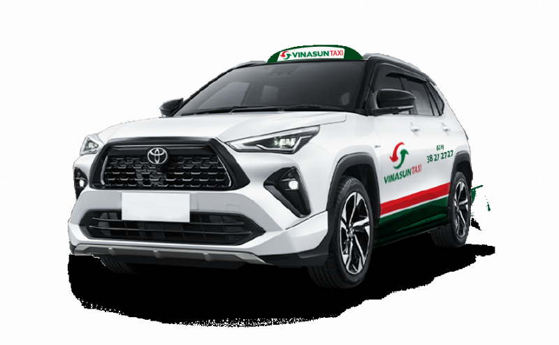 Bảng giá cước taxi Vinasun được đặt bên trong xe tại Vũng Tàu